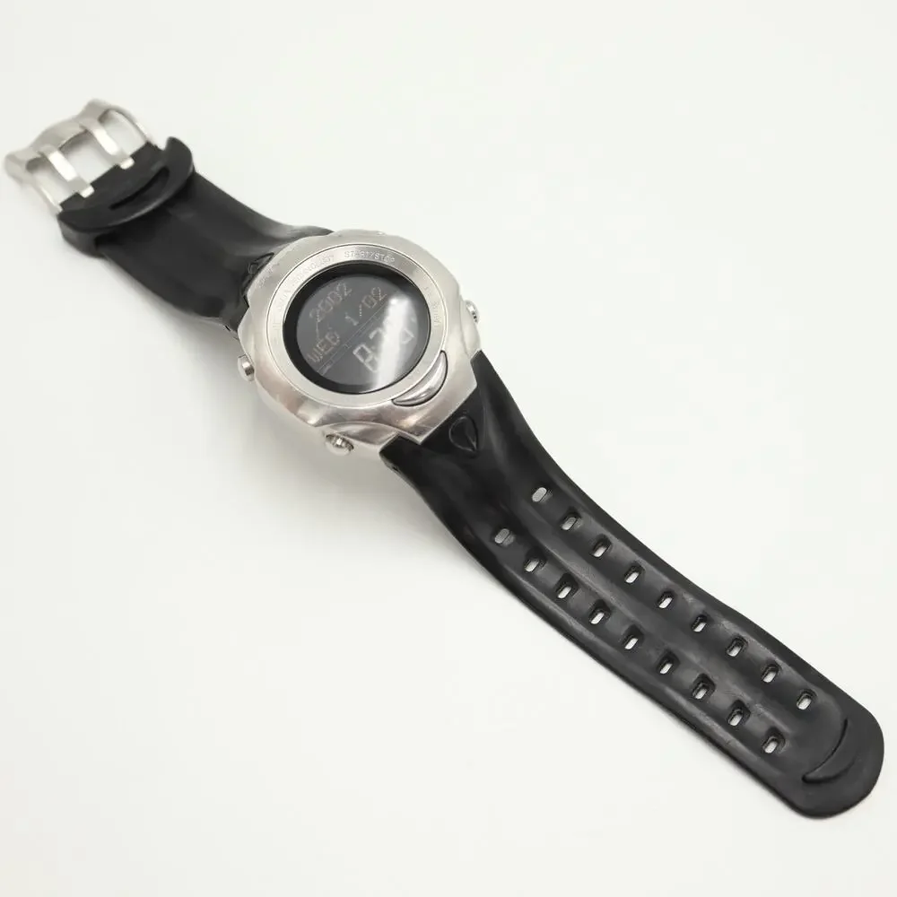 NIXON Change The Delta PU Digital Watch Stainless Steel Black w New Battery